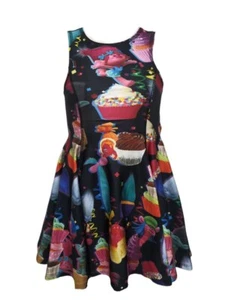 TEREZ Girl's Black Trolls On Cupcakes Dress #6003983 NWT - Picture 1 of 2