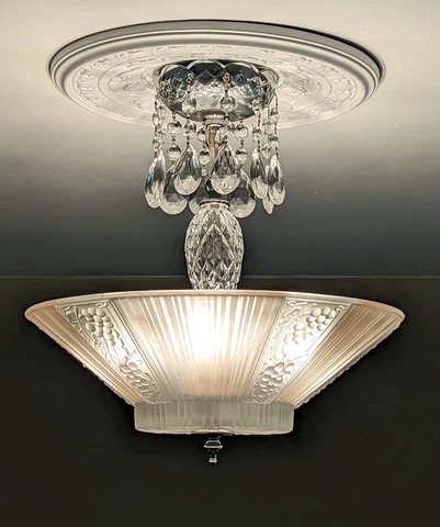 171 Vintage Antique Art Deco Glass Shade Ceiling Light Fixture Lamp Chandelier Cover