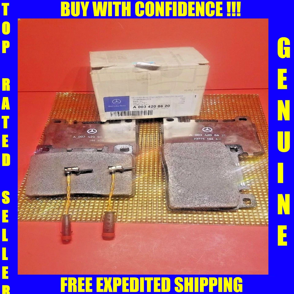 Juego de pastillas de freno delanteras Maybach con kit de sensor para 03-12 57 62 57S 62S GENUINO Foto 1 de 4