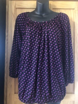 Top MICHAEL Michael Kors manga 3/4 negro y rosa talla pequeña Foto 1 de 4