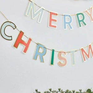 Merry Christmas Letters Banner 2.5m - Picture 1 of 2