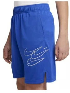 Nike Boys Dri-Fi Training Shorts Blue Size Large New With Tags - Picture 1 of 4