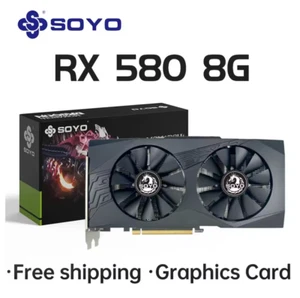 Graphics Cards SOYO Radeon RX580 8G GDDR5 Memory Gaming Desktop PCIE3.0x16 GPU - Picture 1 of 5