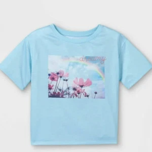 Girls' Floral Pajama Top art class Blue M (7/8) - Picture 1 of 6