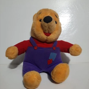 VNTG Disney Winnie the Pooh 11" Talking Plush Overalls Mattel 1997 - Picture 1 of 5