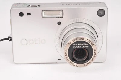 Pentax Optio S 3.2MP Vintage Ultra Compact Digital Camera With SD Card - Image 1 of 4
