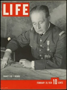 FEBRUARY 20 1939 LIFE MAGAZINE, FRENCH GENERAL GAMELIN, TELEVISION PICTORIAL - Picture 1 of 1
