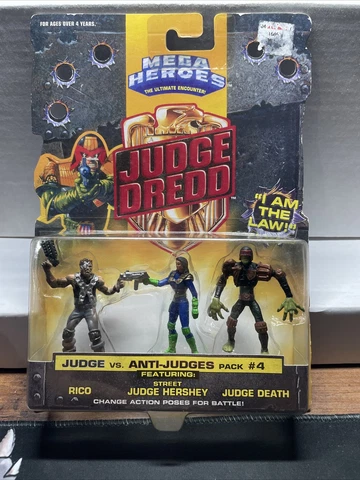 VTG NOS MATTEL JUDGE DREDD MEGA HEROES JUDGE VS ANTI-JUDGES #4 NEW MOC 1995 Cover