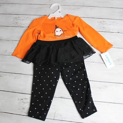 Carter's Halloween Baby Girl's Bodysuit Top Pants Outfit Size 6 Months - Image 1 of 4