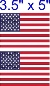 Custom flags 3.5"X5" RIGHT - Picture 1 of 1