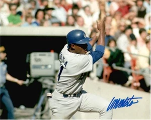 Manny Mota Signed Autographed 8x10 Photo LA Dodgers Outfielder W/ COA F - Picture 1 of 2