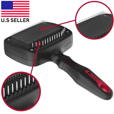 DOS en UNO, cepillo liso autolimpiante para perro mediano, pelo largo, Husky Foto 1 de 4