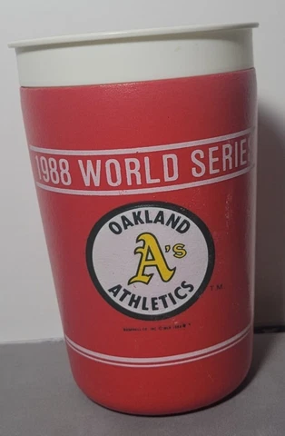 Oakland Athletics 1988 World Series Insulated Plastic Souvenir Tumbler Cup Cover