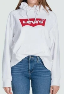 Sudadera con capucha deportiva gráfica para mujer Levi's en blanco, talla XXS - Imagen 1 de 12