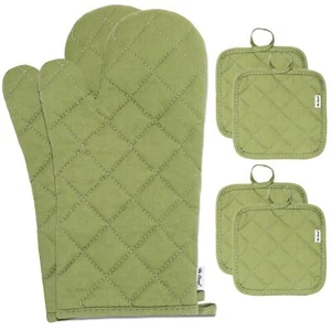 Oven Mitts and Pot Holders Sets6 Pcs Oven Mitts and Potholders with Recycled ... - Picture 1 of 6