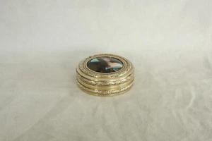 ANTIKE FRANZÖSISCHE SILBER LIMOGES EMAILLIERTE FRAU PORTRAIT SCHNUPFTABAK PILLENDOSE BLAUE FOLIE - Bild 1 von 16