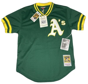 reggie jackson mitchell and ness jersey size small 36 Oakland A’s green nwt 1987 - Picture 1 of 6