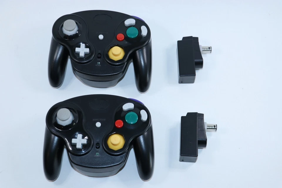 2 Pack Wireless Controllers +Adapter For Original Nintendo Gamecube Retro GC NGC - Image 1 of 1
