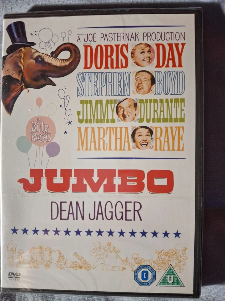 Jumbo DVD Doris Day Dean Jagger 1962 UK Region 2 NEW & SEALED - Image 1 of 1