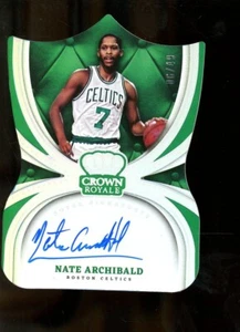 2021-22 Panini Crown Royale Die-Cut Nate Archibald Celtics HOF AUTO 6/49 - Picture 1 of 2