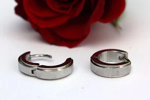 Ed03 Ohrringe Schmuck aus 316L Edelstahl Klappcreolen Creolen Ohrhänger Klapp - Picture 1 of 1