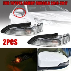 Lámpara de señal de giro de luz de espejo lateral de coche 2 piezas para Toyota Camry Corolla 2014-18 lámpara - Imagen 1 de 8
