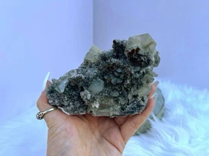 Yellow Benz Calcite with Hematite and Micro Point Quartz Inclusions - Picture 1 of 12