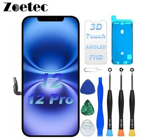Repuesto Pantalla OLED Dura para iPhone 12/12 Pro Pantalla Digitalizador con Herramientas - Imagen 1 de 8