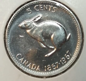 1967 Canada 5 cents coin proof like Nickel - Picture 1 of 2