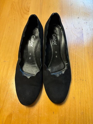 Zapatos de salón Gabor de gamuza negros cómodos para mujer talla 8,5 Foto 1 de 4