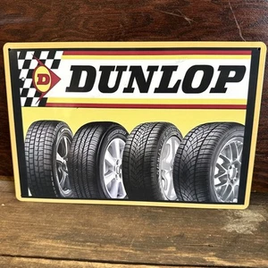 Dunlop Tyres Vintage Style Repro Small Tin Sign - Picture 1 of 4