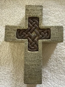 Dicksons God Grant Me the Serenity Prayer Resin Hanging Wall Cross 8 Inch 7010 - Picture 1 of 14