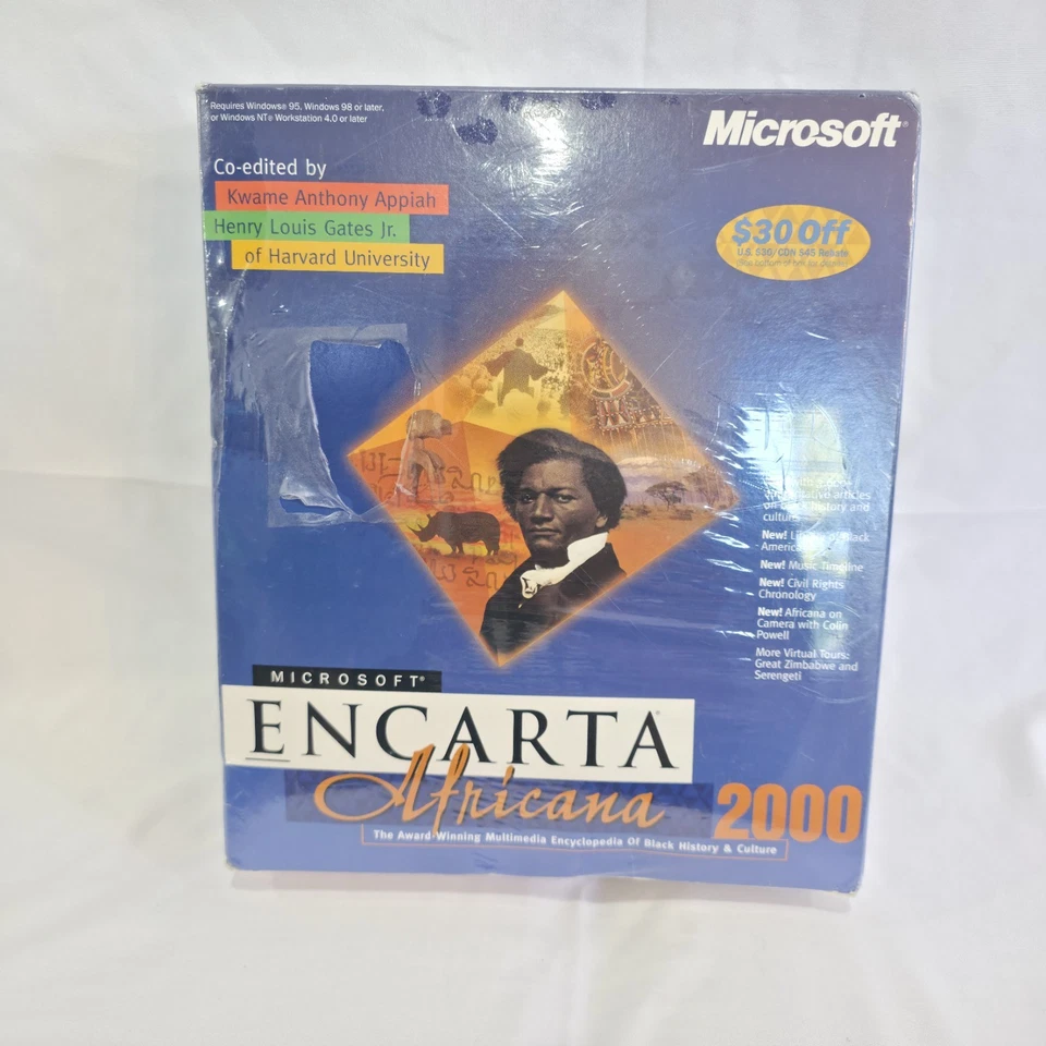 Encarta Africana 2000 Microsoft Multimedia Encyclopedia Software Windows PC Disc - Image 1 of 4