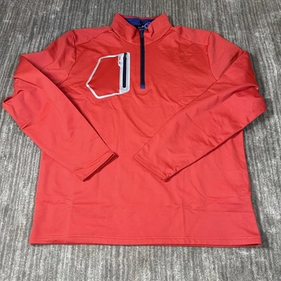 Pullover RLX Ralph Lauren Golf Cuarto Cremallera Para Hombres Grande Rojo Absorbente Tecnología Bolsillo Foto 1 de 4