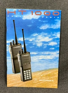 MOTOROLA HT1000 Mobile Radio Operating Manual Instructions Book Portable HT 1000 - Picture 1 of 3