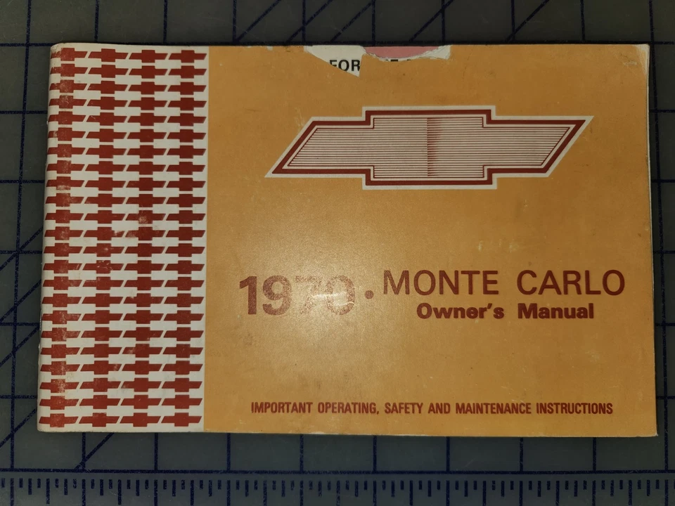 1970 Chevrolet Monte Carlo Owners Manual Original - Image 1 of 1