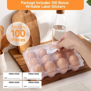 100 Pack 3X4 Plastic Egg Cartons Cheap Bulk 12 Count Clear Reusable Sturdy Eggs - Picture 1 of 7