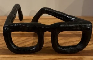 RARE "La Mirada" Glasses Frame Metal Sculpture by Manuel Ferreiro 2005 Signed - Picture 1 of 9