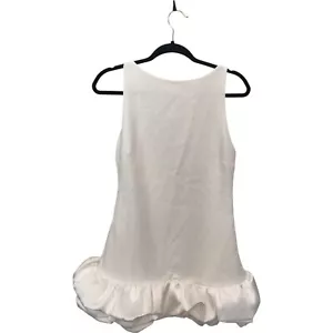 Zara Womens Playsuit Mini Dress Size L White Voluminous Puff hem 8453/777 NWT - Picture 1 of 11