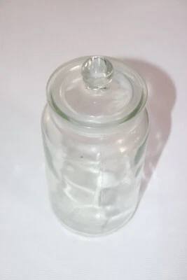 Pot Confiseur Bocal avec couvercle Pharmacie Ancien Verre  British - Photo 1/3