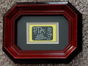 FRAMED AND MATTED UNITED STATES UNUSED 1972 POSTAGE STAMP FOR SCHOOL PTA - Picture 1 of 4
