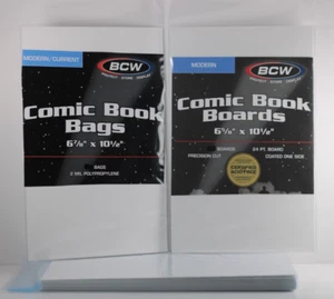 Premade BCW Comic Book Bags and Boards (Modern/Current) Acid-Free - Picture 1 of 7