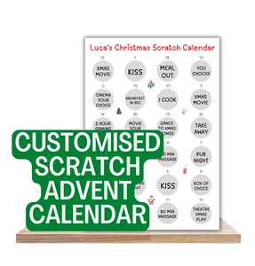 Personalised Advent Calendar DIY Scratch Christmas Boyfriend/Husband Personalise - Picture 1 of 1