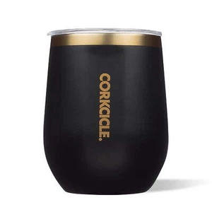 Corkcicle Classic 12oz. Steel Stemless Cup with Lid, VIP Black - Picture 1 of 5