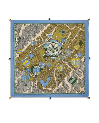 Tory Burch Palloncini Nel Cielo Seta Quadrato Sciarpa