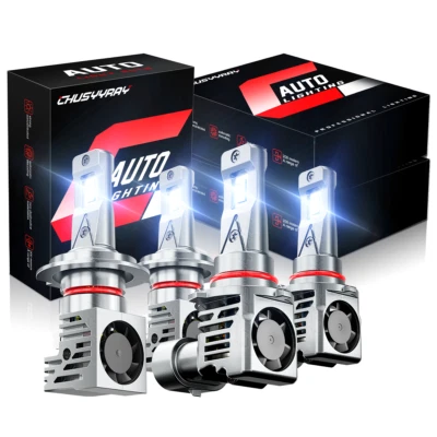 For Mazda 3 2004-2009 Xenon White 6000K High/Low Beam LED Headlight Bulbs Kit - Image 1 of 4