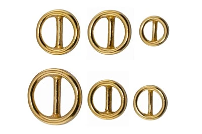 Rundringe mit Steg Messing massiv Stegring Stopper-Ring Schieber 9 13 16 19 25mm
