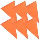 6pcs Bike Safety Flag Replacement Orange Pennant Flag for Car Tent