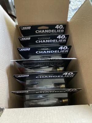 6 pack of Feit Electric Chandelier 4 bulbs 40 W Light Bulbs Candelabra Base - Image 1 of 4