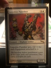 LOXODON PUNISHER, Mirrodin 2003, NM/EX Rare, MAGIC GATHERING CARD